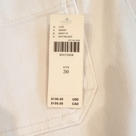 NWT Maeve By Anthropology The Colette Crop Wide-Leg White Jeans - Picture 8 of 13